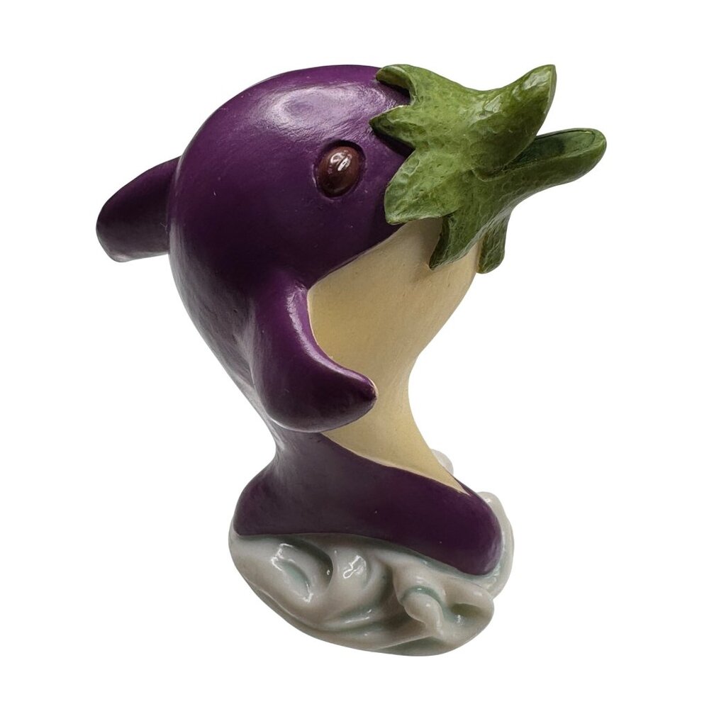 Enesco Home Grown 2007 Eggplant Purple Porpoise #4008129 Resin Retired Rare Gift - Picture 9 of 13